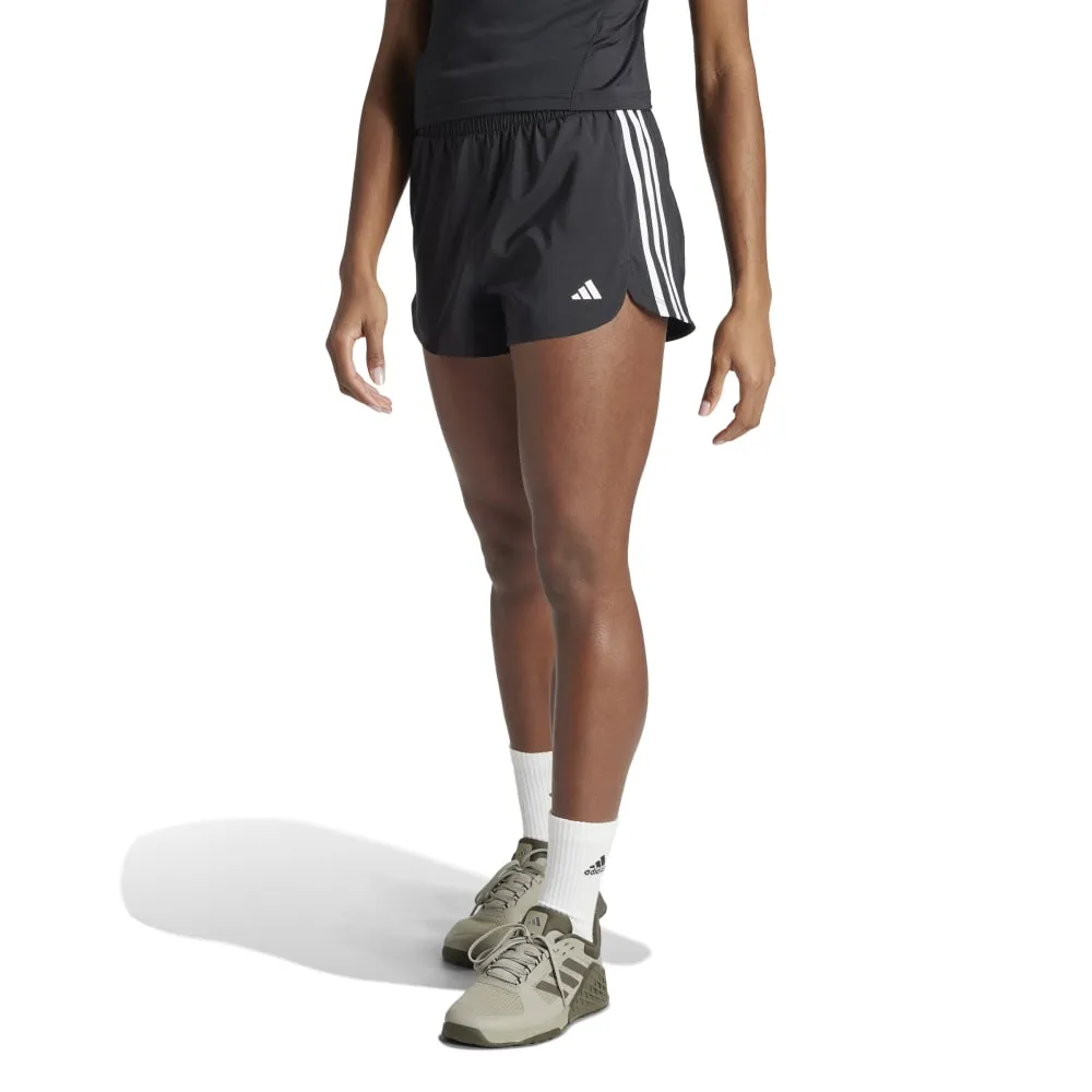 Adidas Womens Pacer Training 3-Stripes High-Rise Shorts