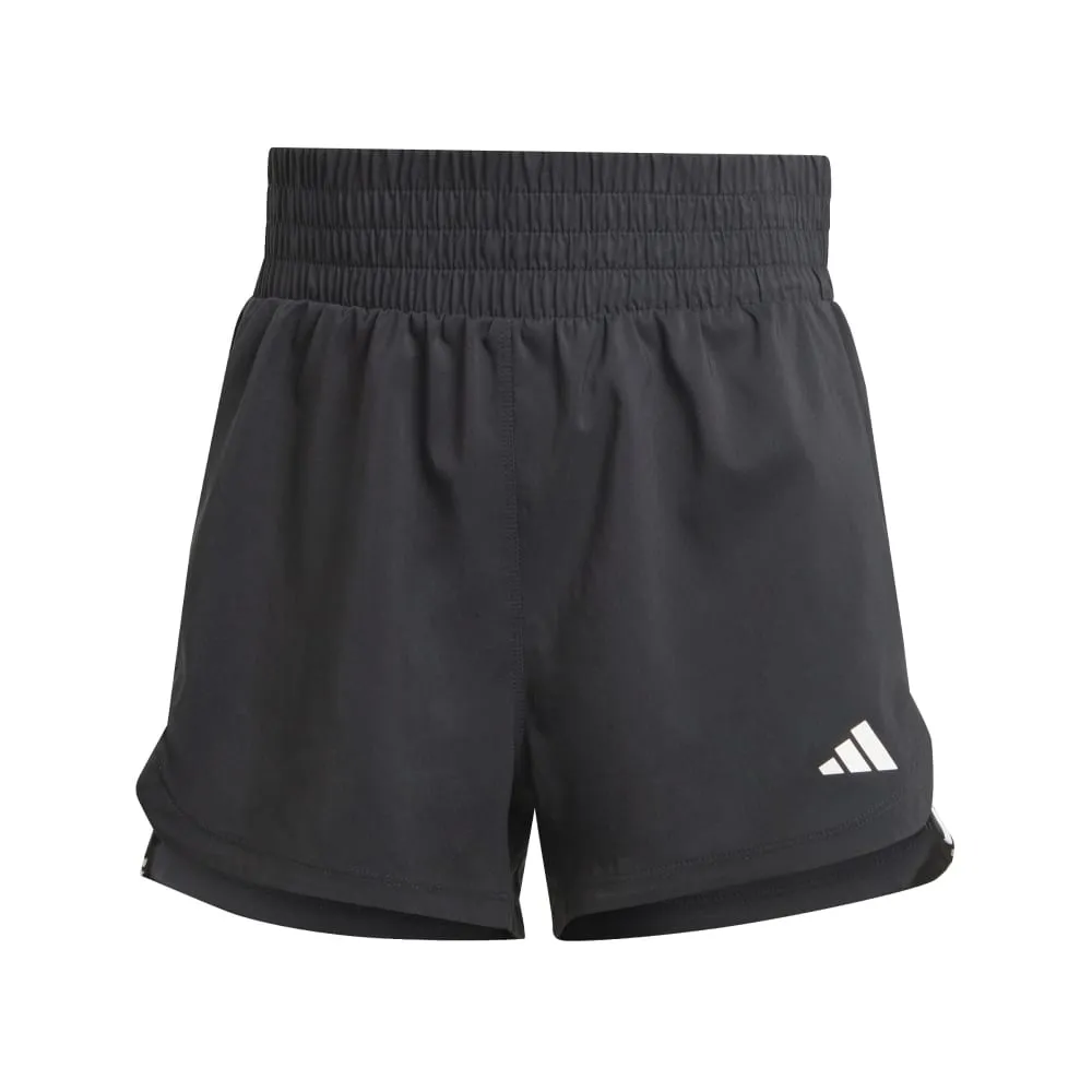 Adidas Womens Pacer Training 3-Stripes High-Rise Shorts