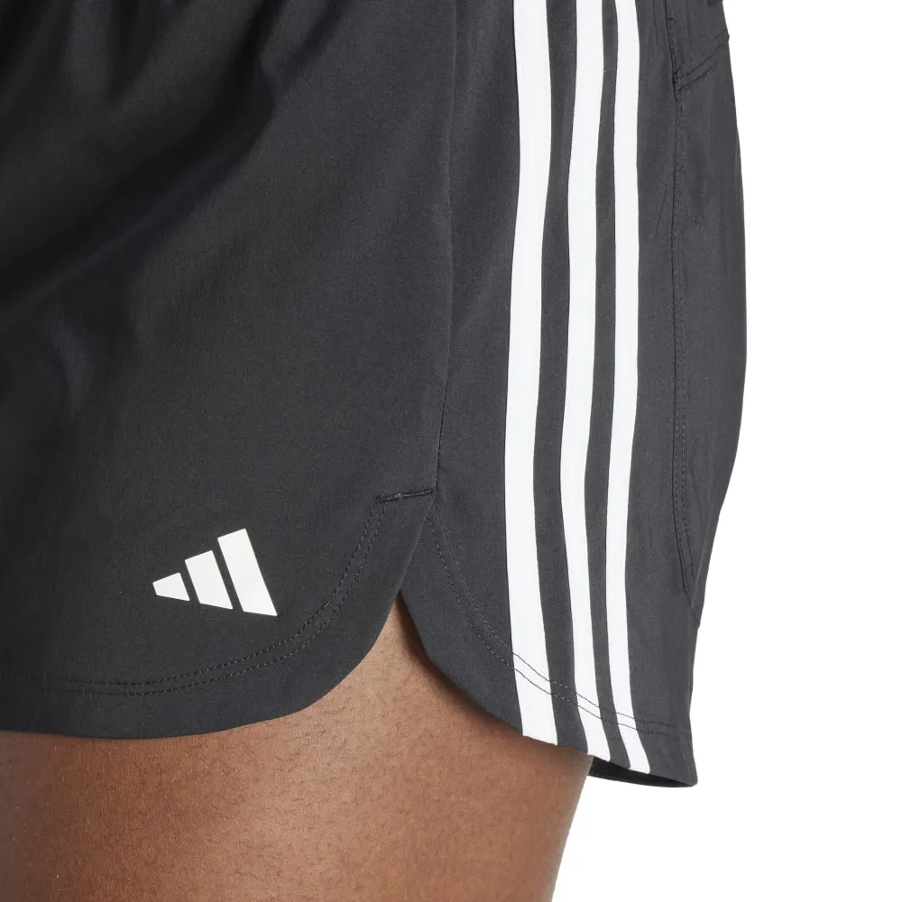 Adidas Womens Pacer Training 3-Stripes High-Rise Shorts
