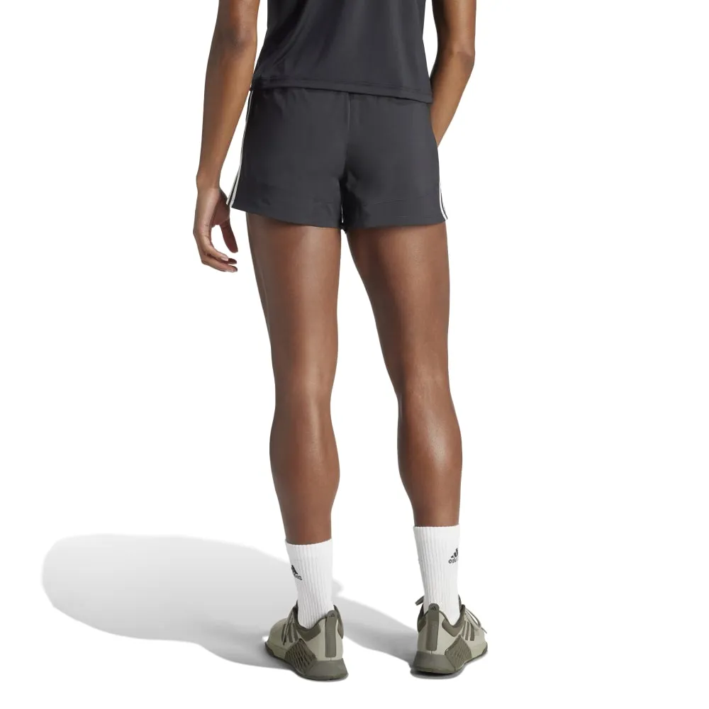 Adidas Womens Pacer Training 3-Stripes High-Rise Shorts