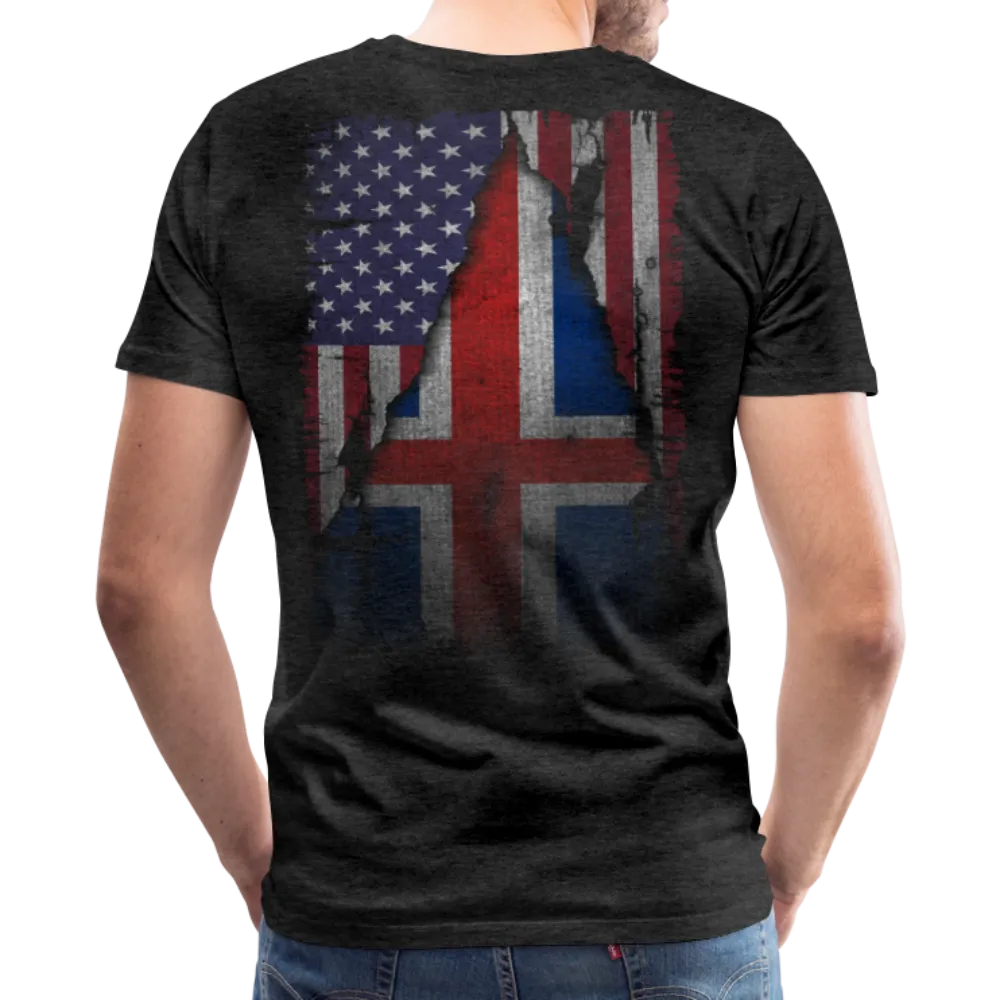 America Iceland Flag Men's Premium T-Shirt