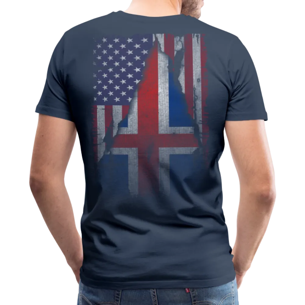 America Iceland Flag Men's Premium T-Shirt