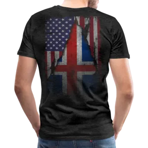 America Iceland Flag Men's Premium T-Shirt