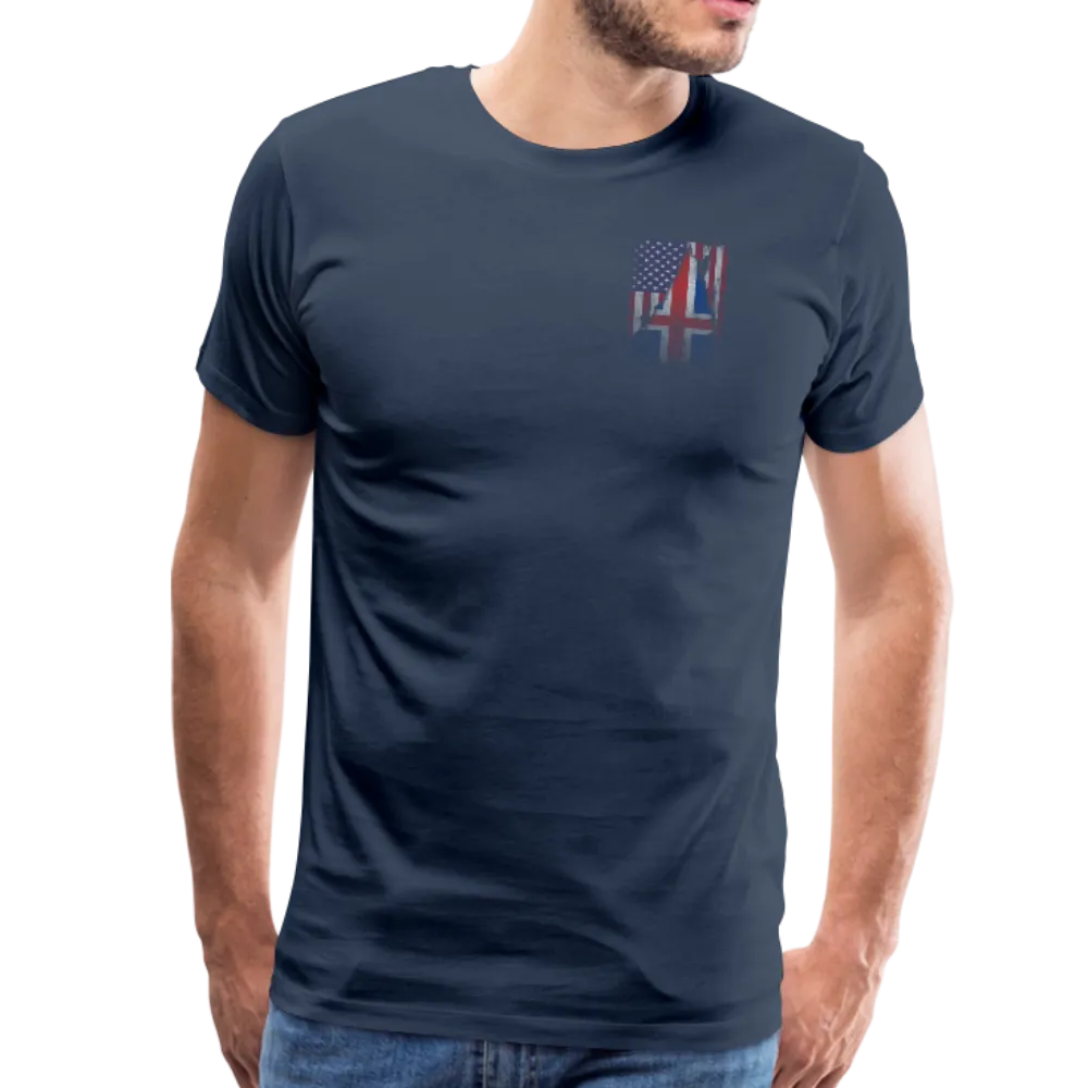 America Iceland Flag Men's Premium T-Shirt