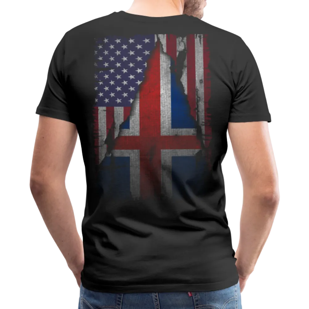 America Iceland Flag Men's Premium T-Shirt