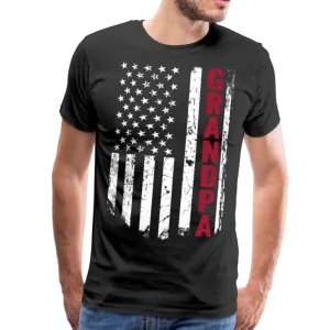 American Flag Grandpa Men's Premium T-Shirt (CK1930)