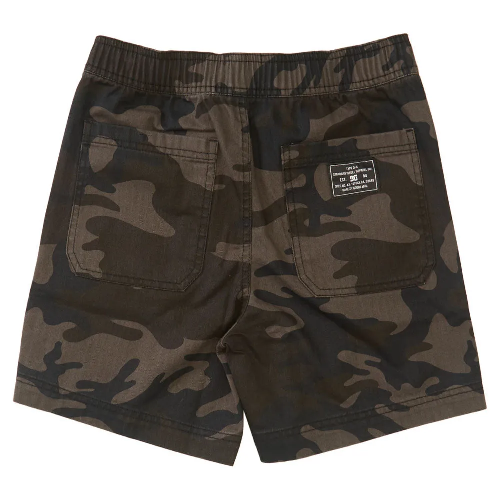 DC - Mechanic 2 16.5" Youth Shorts Black Camo