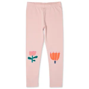 Flower Patch Tights - Muted Pink