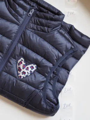 Leopard Print Heart Gilet / Bodywarmer