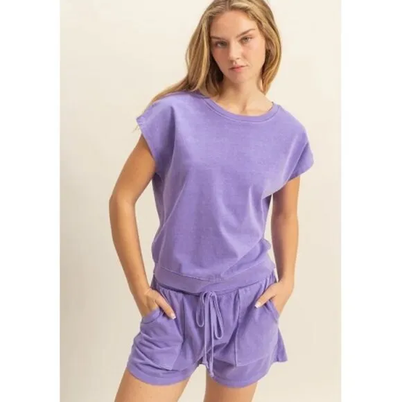 Matching Short Set in Wisteria NWOT, Size M