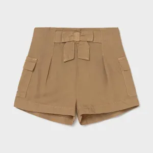 Mayoral Ecofriendly Loose Shorts Baby Girl - Caramel