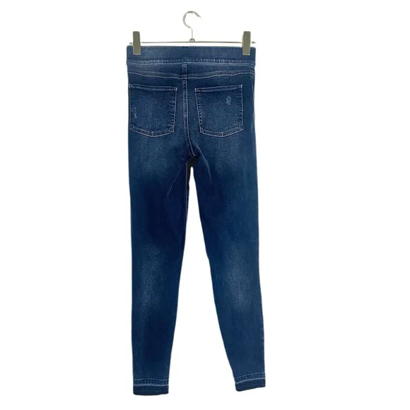 NWT Spanx Distressed Ankle Pull On Blue Jeans Size S 20203R MSRP $128
