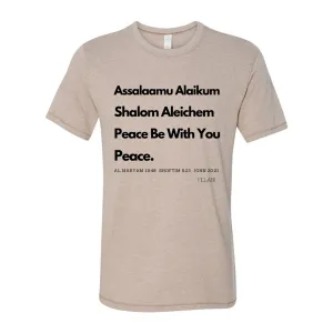 Peace & Blessings Vintage 50/50 Jersey Tee – Unity Through Language