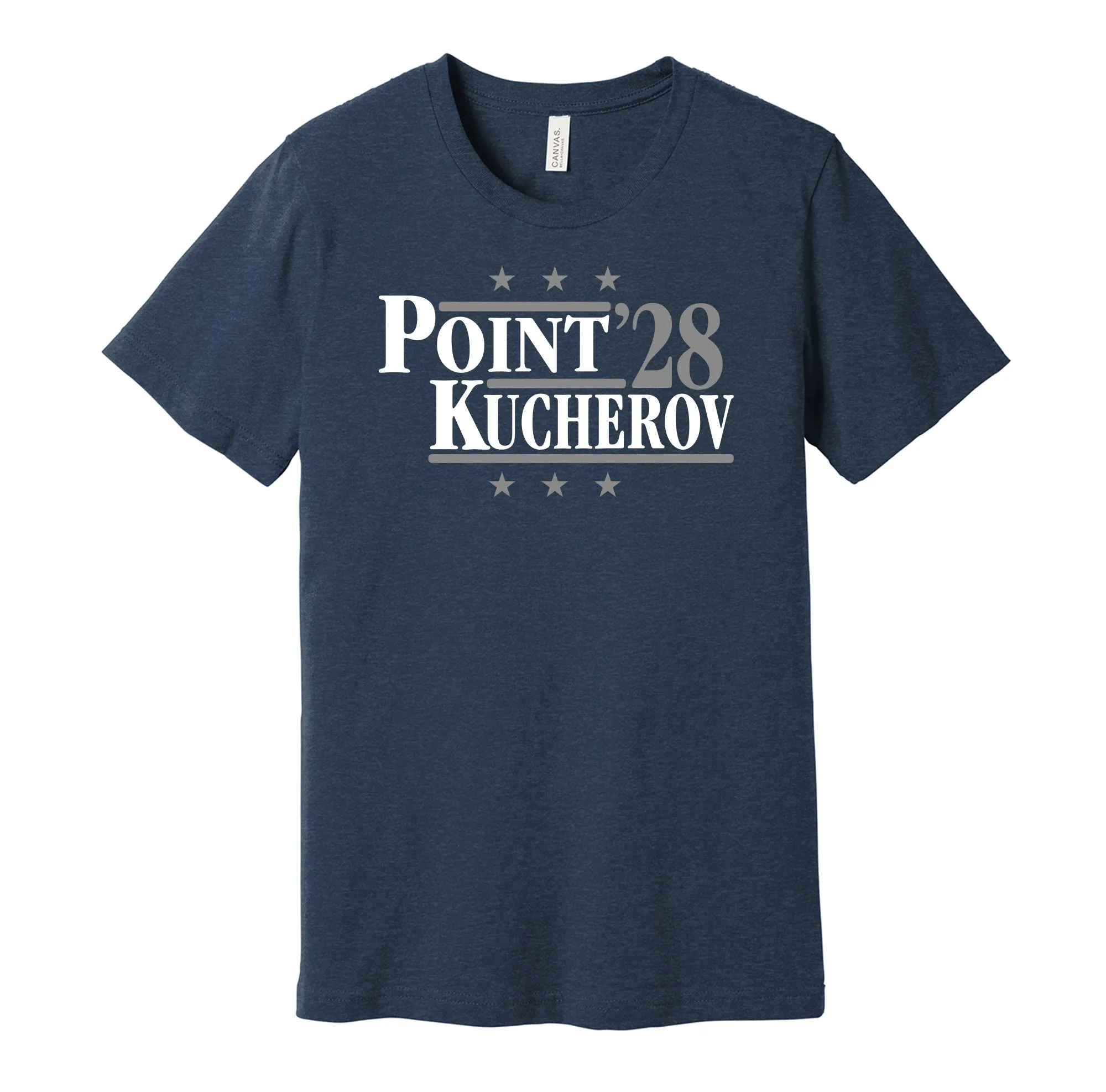 Point & Kucherov '28 - Tampa Bay Hockey Political Campaign Parody T-Shirt - Hyper Than Hype Shirts