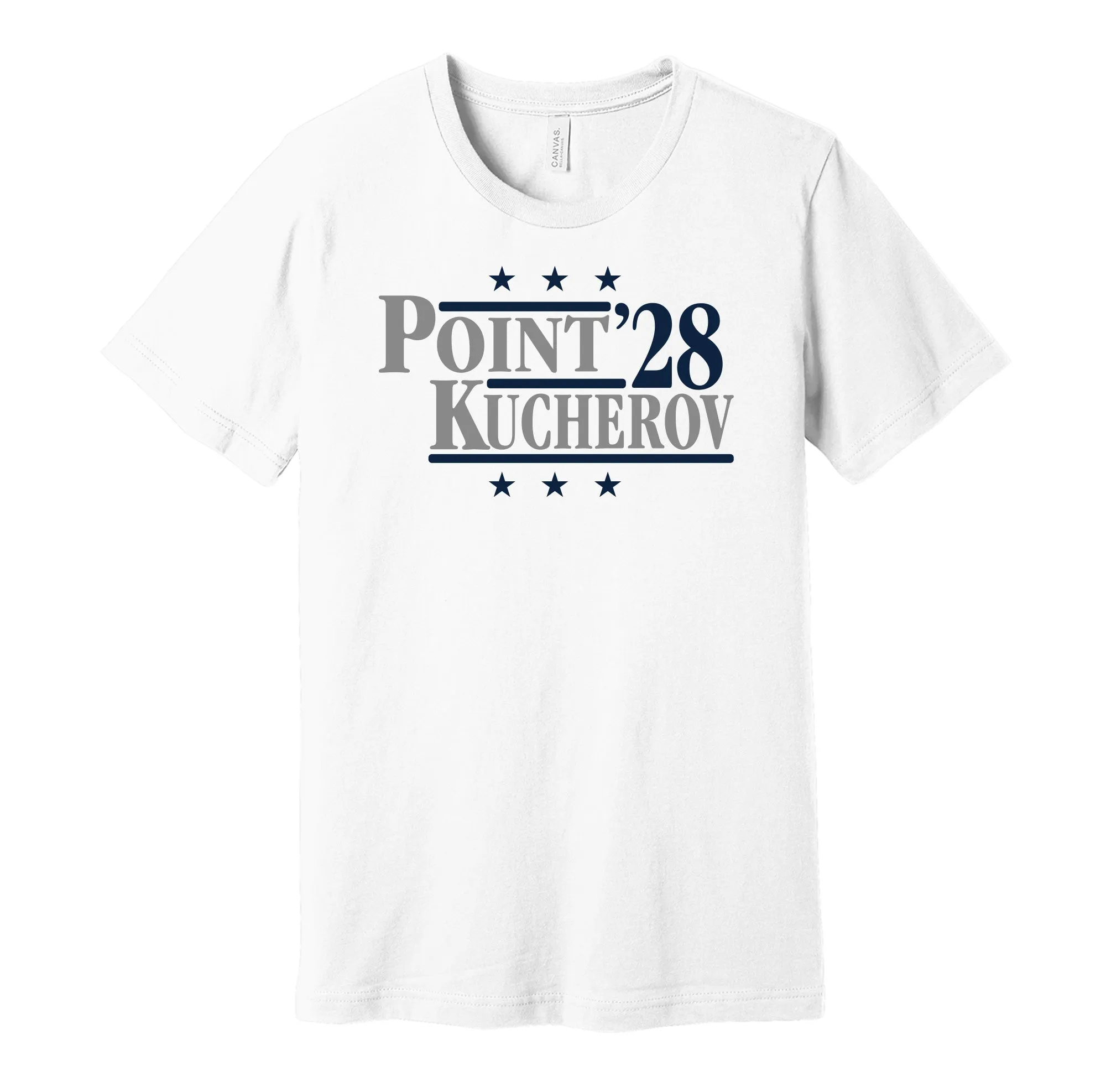 Point & Kucherov '28 - Tampa Bay Hockey Political Campaign Parody T-Shirt - Hyper Than Hype Shirts