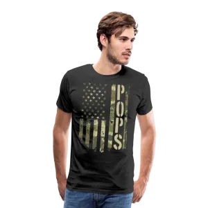 Pops Camo American Flag Men's Premium T-Shirt