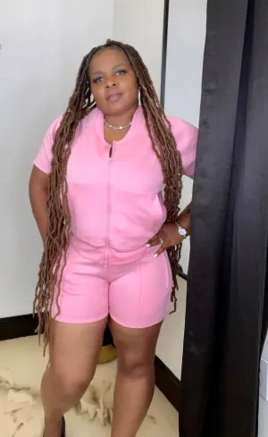 Trap Short Set - Pink