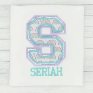Varsity Rainbow Name Shirt