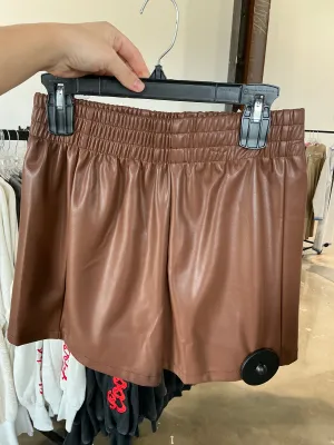 Vegan Leather Shorts
