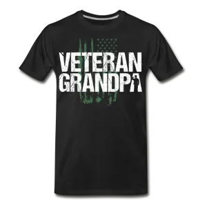 Veteran Grandpa American Flag Men's Premium T-Shirt (CK1910)