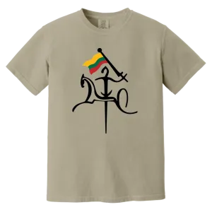 Vytis with Flag - Men/Women Unisex Soft-Washed Comfort Cotton Short Sleeve T-Shirt